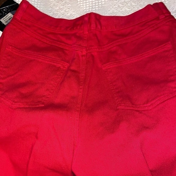 𝅺VINTAGE designer Oleg Cassini jeans in scarlet. NWT 5-pocket, high waisted. - Picture 6 of 8